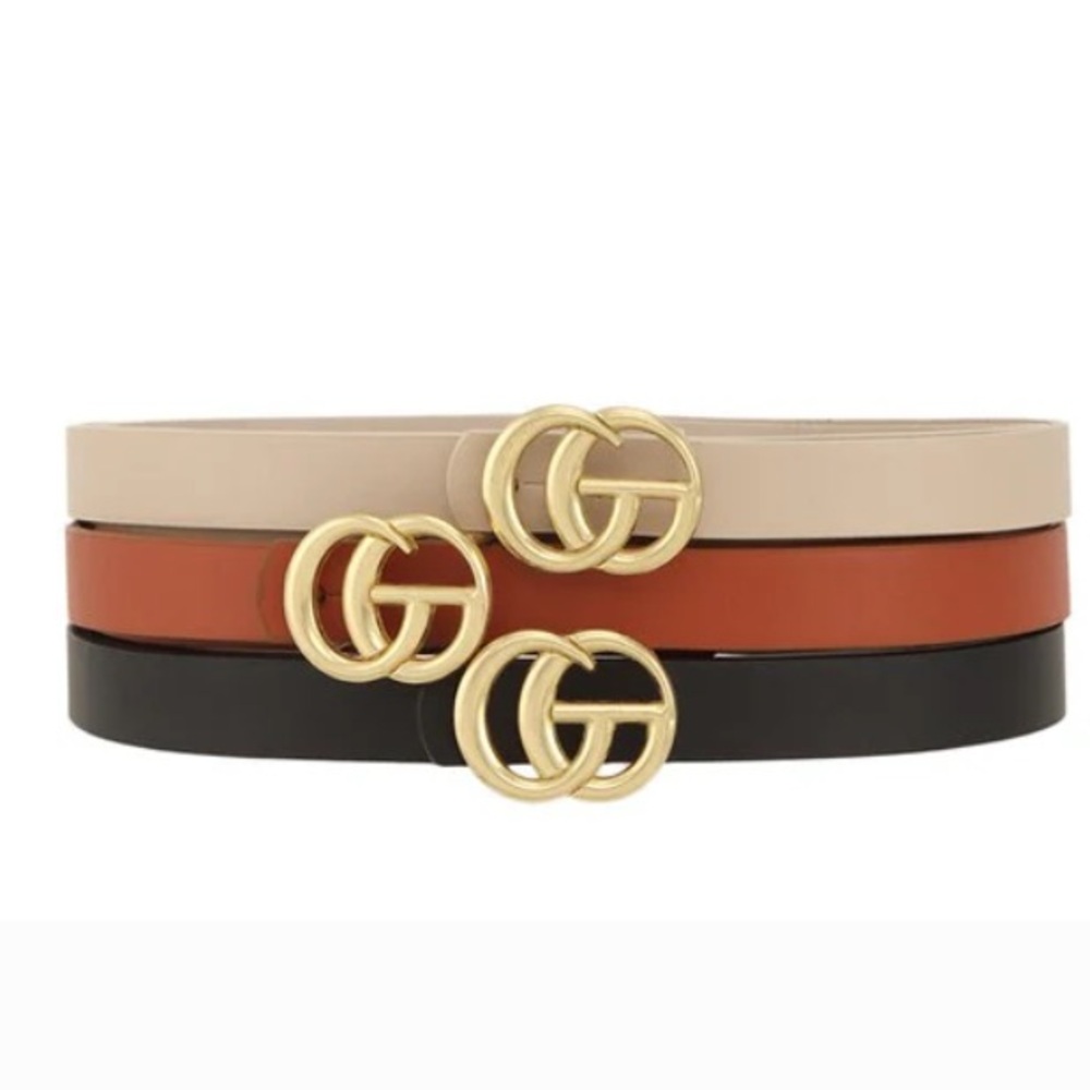 Metal GO Buckle Classic Belt
